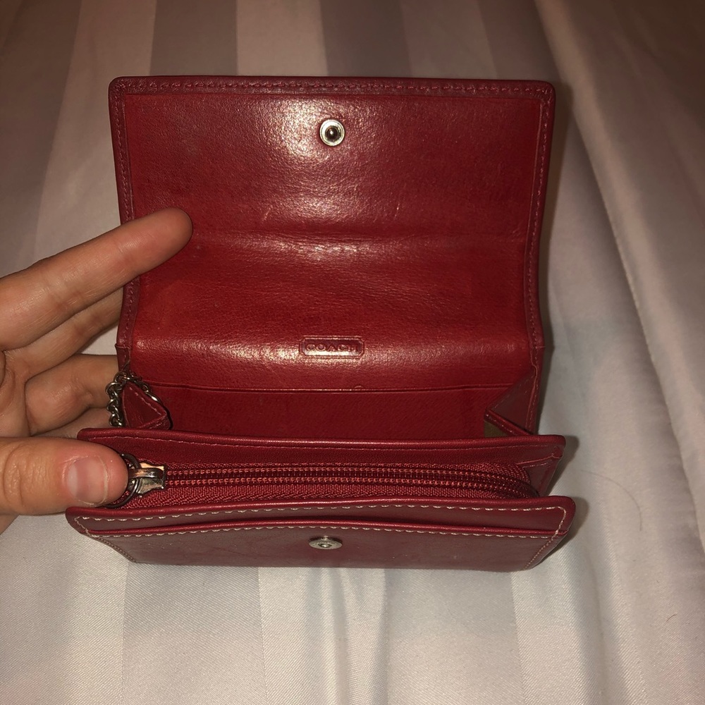 red coach wallet